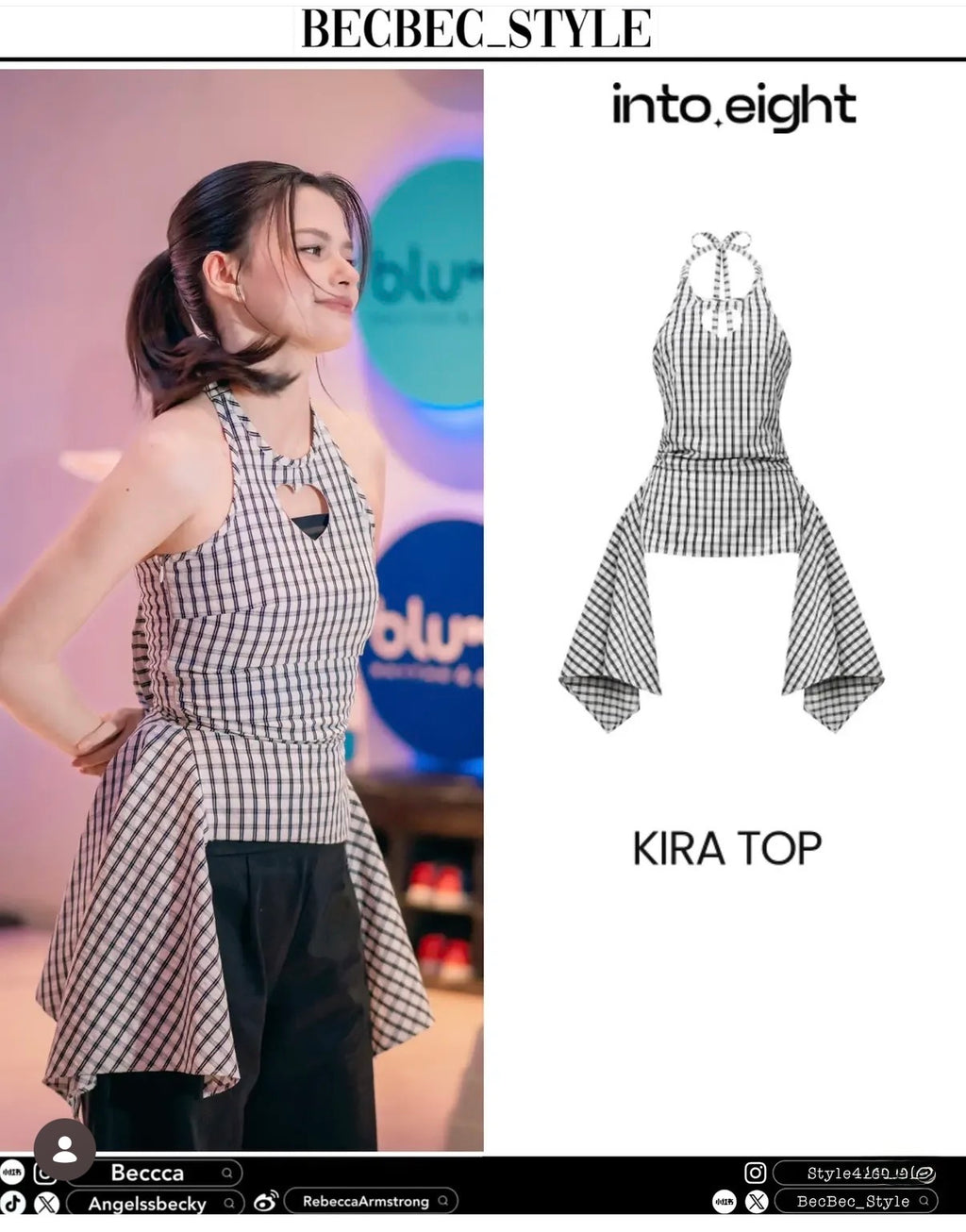 【限時代購】越南大熱品牌 intoeight —Kep1er 沈小婷同款 Kira Top 🖤